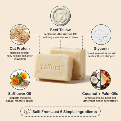 Tallora™ Beef Tallow Soap Bar